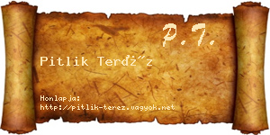 Pitlik Teréz névjegykártya
